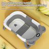Foldable Silicone Infant Bath Tub Eco-Friendly Baby Bathtub Soft Cushion Thermometer Waterproof Digital Temperature Sensing