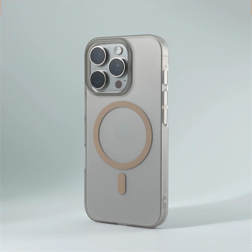 1.0 MM Ultra Thin Matte Hard PC Translucent Case For iPhone 17 16 15 14 13 12 Pro Max Magsafe Magnetic Wireless Charge Cover