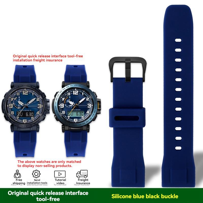 For Casio PROTREK Series PRG-601 PRG-600 PRG-650 PRW-6600Y GA2200 Breathable Nylon Canvas Strap 24mm Quick Release Wristband