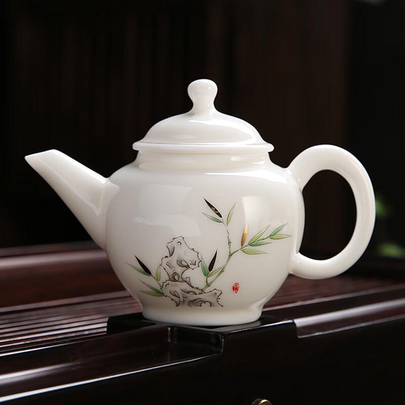 Mutton-fat Jade Porcelain Xishi Teapot