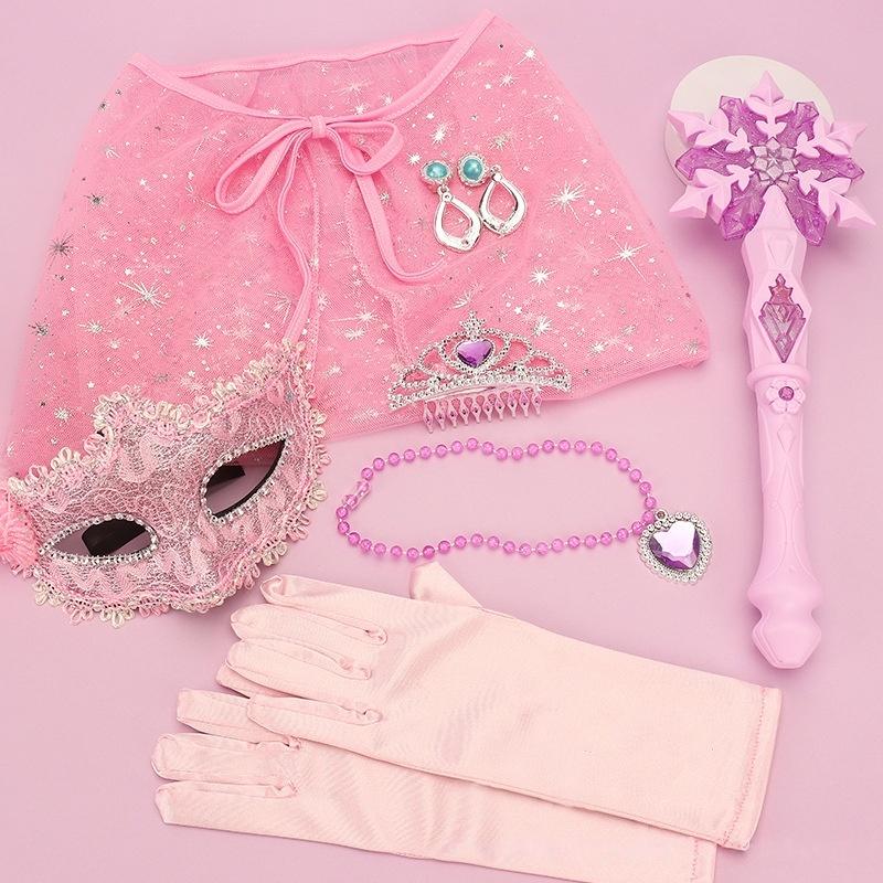 1Set Snowflake Light Sound Sticks Kid Cosplay Props Princess Wand Toy Fairy Girls Glowing Wands Christmas Halloween Children Toy