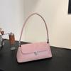 Fashion Versatile High Quality PU One Shoulder Underarm Bag Women Summer Autumn New Personalized Lock Buckle Commuter Bag