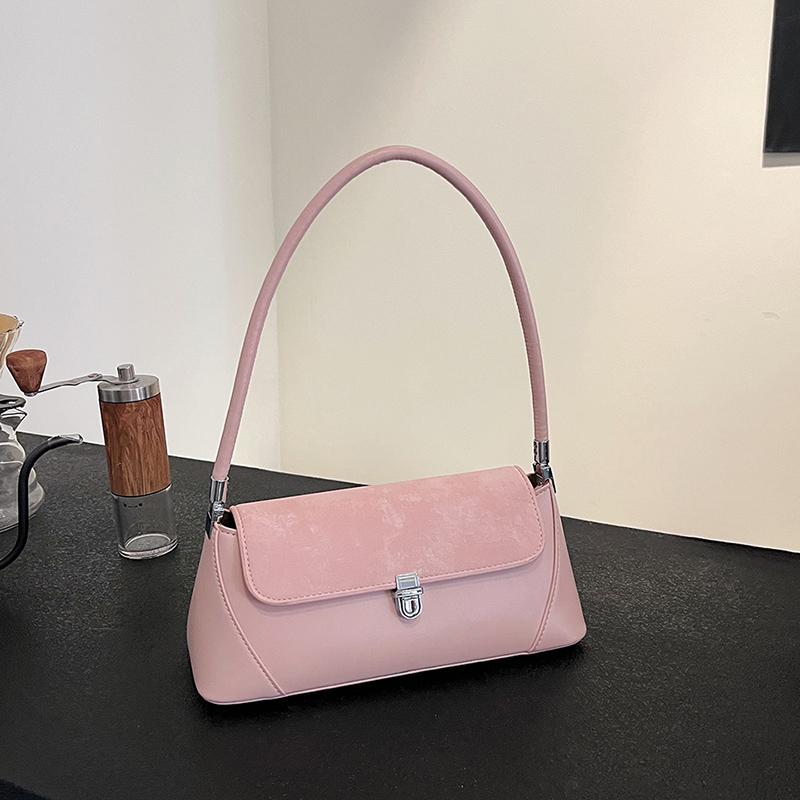 Fashion Versatile High Quality PU One Shoulder Underarm Bag Women Summer Autumn New Personalized Lock Buckle Commuter Bag