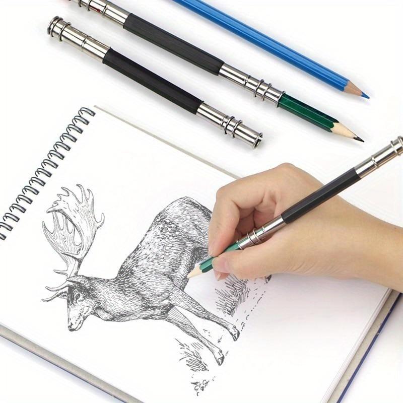 Estensore Portapenne a Doppia Testa Regolabile Strumento per Schizzo Ufficio Pittura Arte Scrittura per Scrivere Regalo