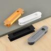 Black Sliding Barn Door Handle Invisible Pull Recessed Handle White Finger Flush Pulls For Closet Pocket Embedded Handle