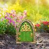 Elf Fairy Door Miniature Garden House Decor Tree Doors Miniature Yard Art Wooden Sculptures Mini Home Garden Doors Ornaments