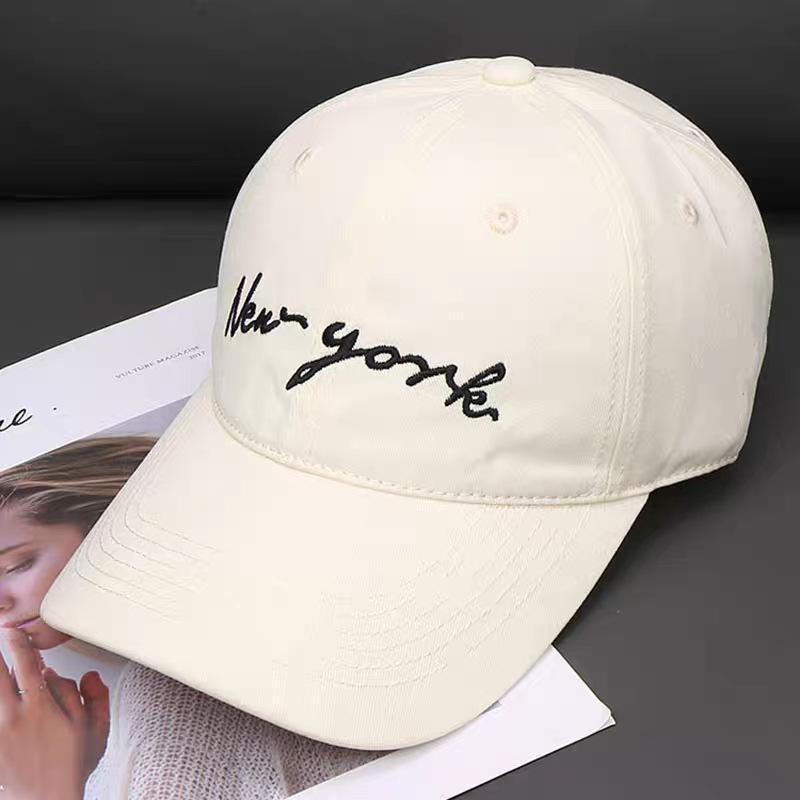 Embroidered letter baseball cap, unisex, suitable for spring and summer, versatile, and provides sun protection