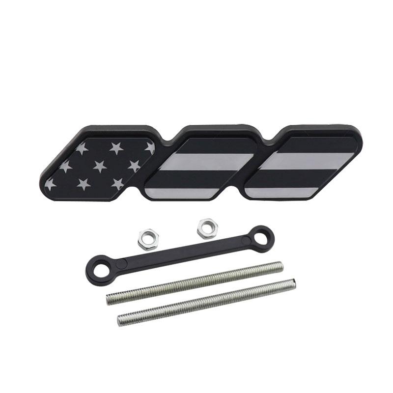 3 Colors US flag Grille Badge Tri Colors Emblem For Tacoma Tundra 4Runner Highlander Rav4 CHR Strip Air Inlet Auto Car Accessories