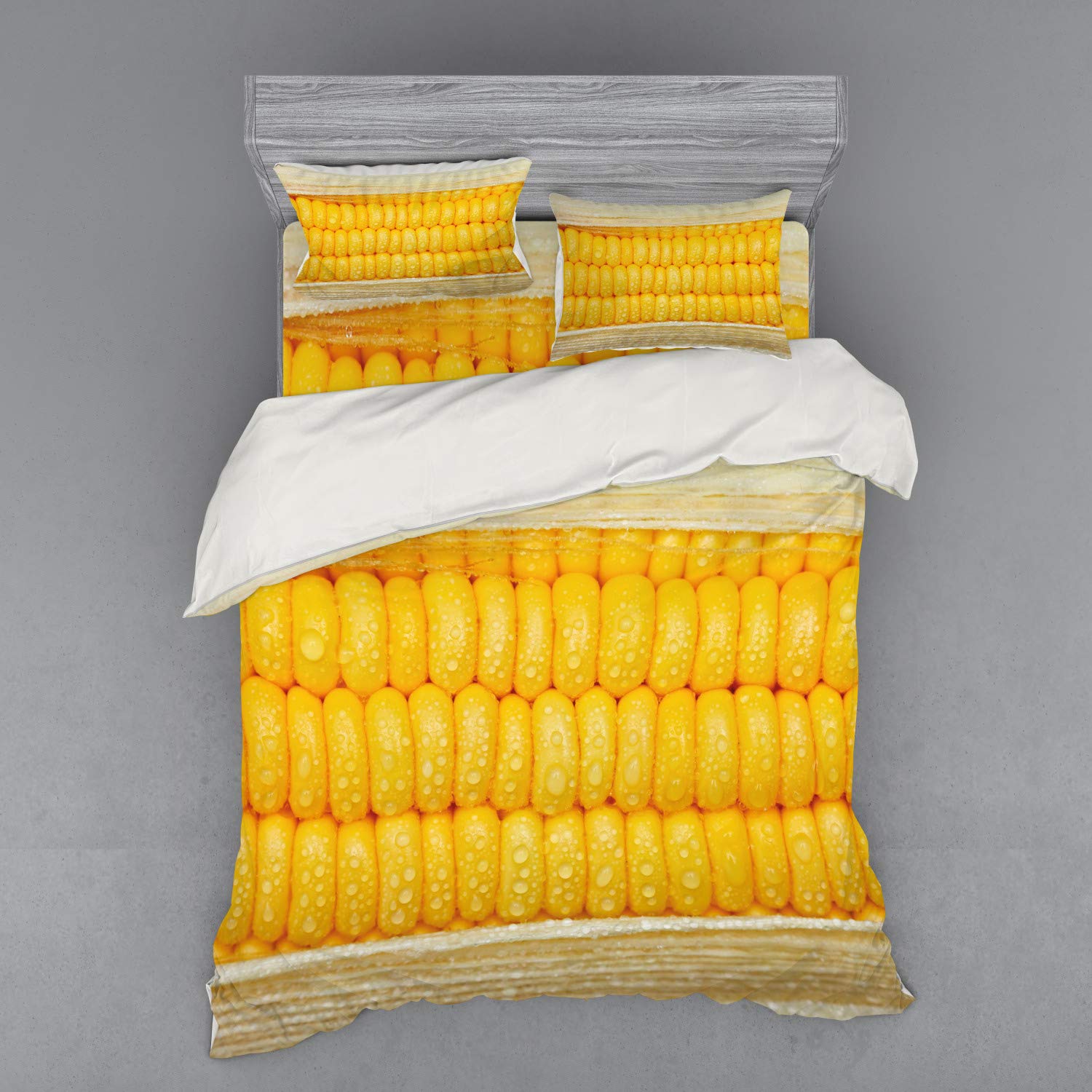 

Corn Duvet Cover Sets Queen King Size Lightweight Down Quilt Covers Room Decor Food Harvest Theme Bedspread Covers No Comforter (135x200cm)