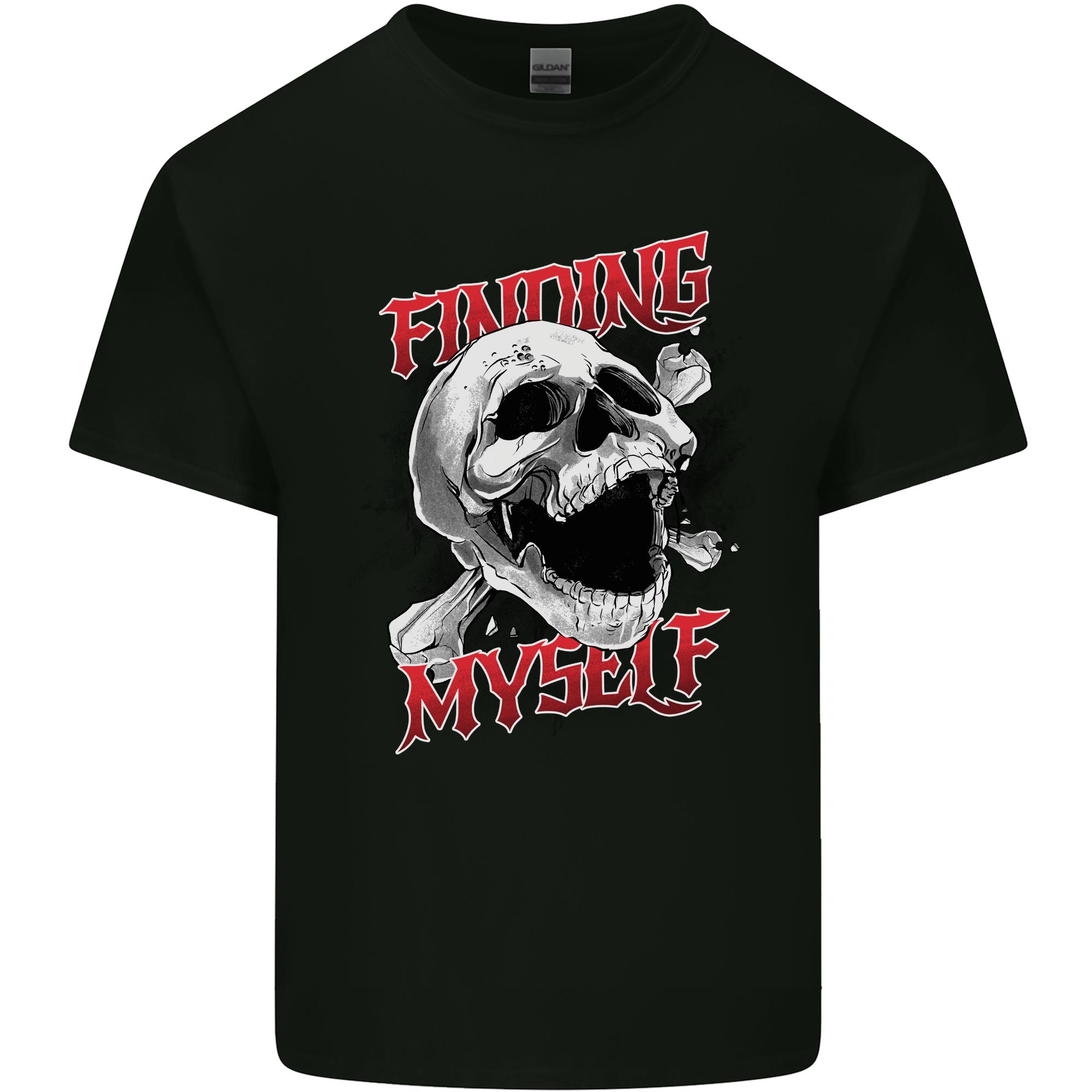 Finding Myself Skull Unisexs Light Cotton TShirt S