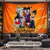 Wall Hanging Tapestry Custom NameDragon Ball Pattern Personalized Printed Fabric Wall Decor