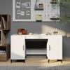 Vidaxl Desk, White, 140X50X75 Cm, Wood-based Material