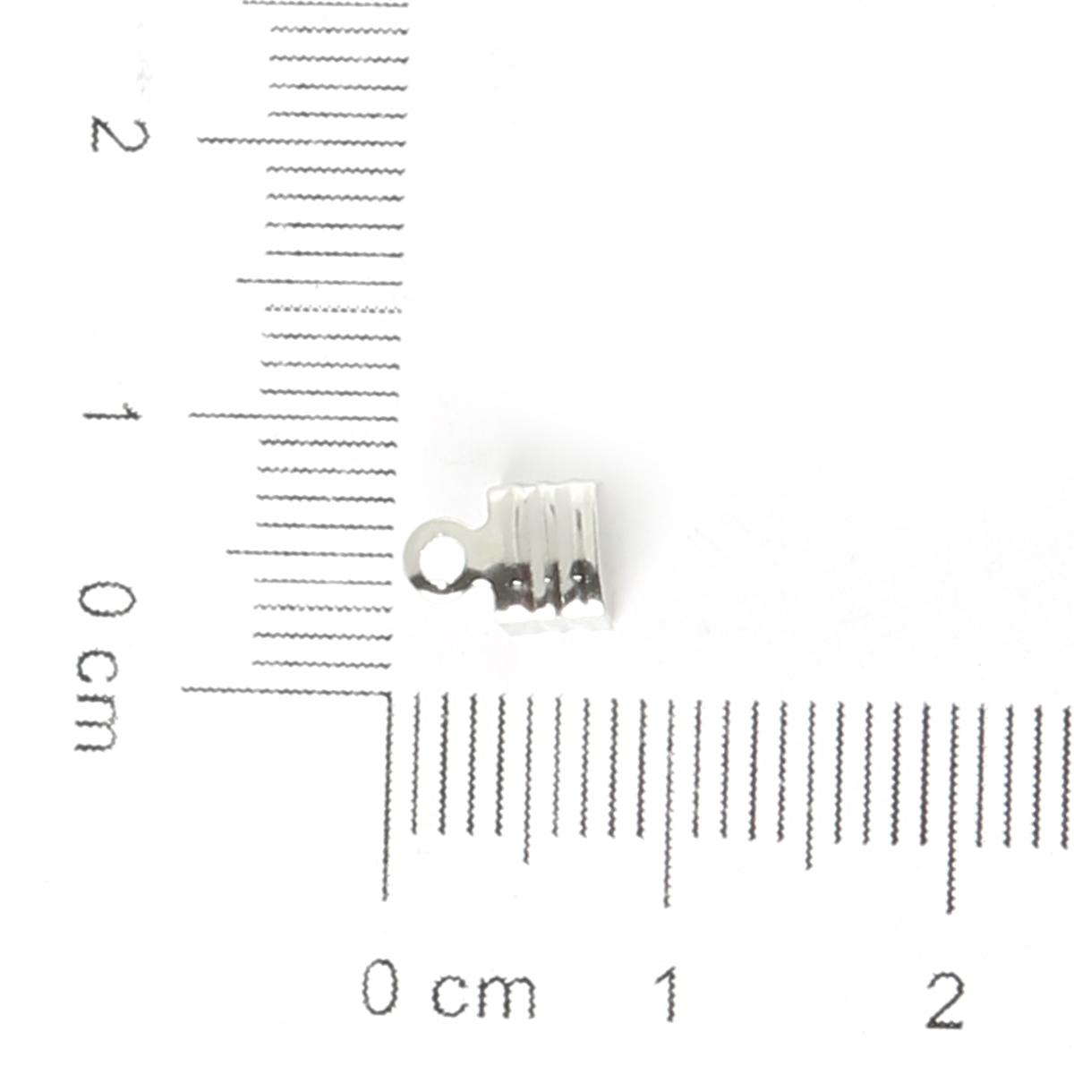 

500 шт., зажимы с железным концом, застежки, ленты, обжимные пряжки, ювелирные изделия, аксессуары «сделай сам» 5x7mm 500pcs