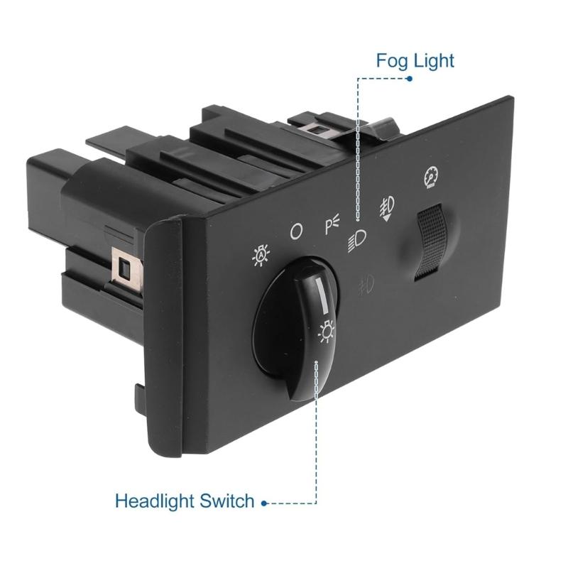 Car Headlight Switches Panel Decoration Sticker Trim Cover 5C3Z11654FAA 15633734 Black Cover Trim