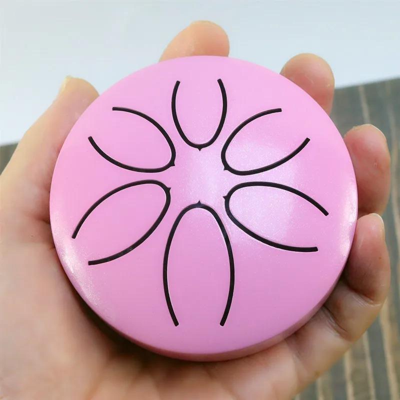 3 Inch Steel Tongue Drum - 6 Tone Handheld Instrument for Meditation & Yoga, Perfect Musical Gift for Beginners