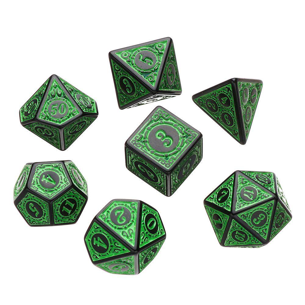 D12 D20 For TRPG DND 7-Die Game Accessory Dice Set Iidescent Glitter