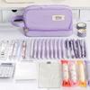 Dopamine Student Large Capacity Multi Functional Pen Case Pen Bag Macaron Colored Cute Pen Case Storage Bag