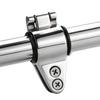 Marine Hardware Clamp for Boat Bimini Top Support, Stainless Steel Screw Lock Fitting with Protective Liner Sleeve