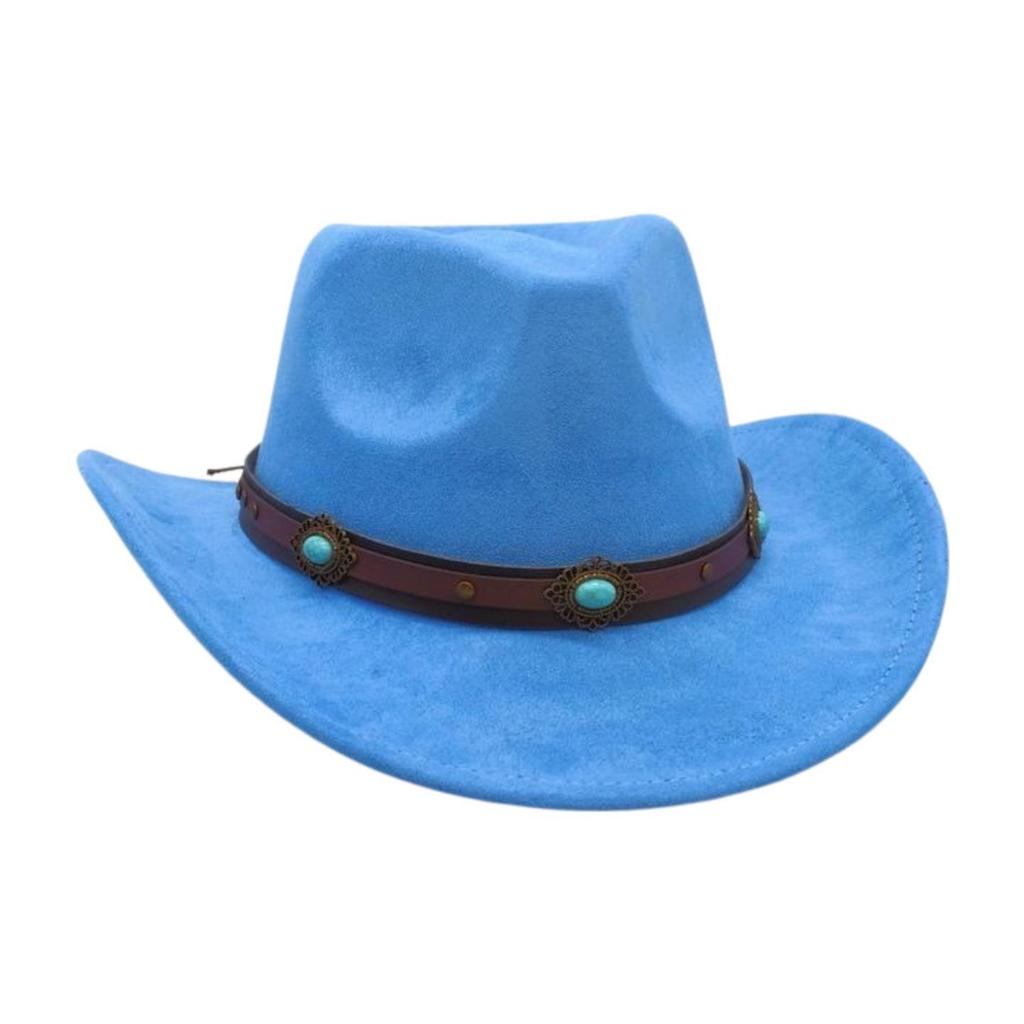 Premium Tibetan Cowboy Hat Stage Jazz Hat Multi-Color Suede Premium Top Hat