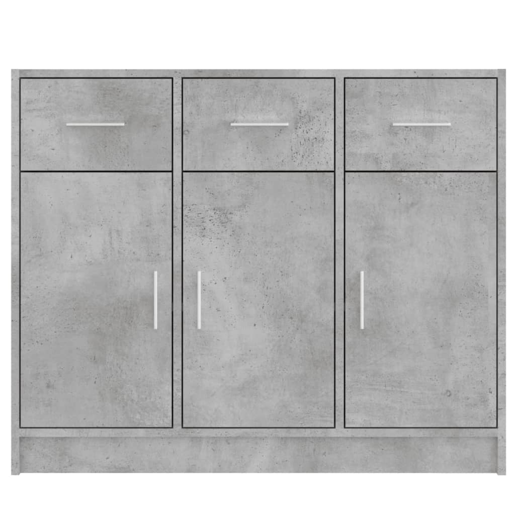 Sideboard Concrete Grey 91x28x75 cm Engineered Wood