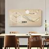 New perpetual calendar decorative painting light luxury feather wall clock living room hanging painting home electronic clock