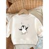 European sizes Cute Printed Pattern Simple Sweet Beauty  Spring Thin Round-neck Sweatshirt
