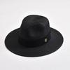 Summer Straw Hats For Women Men Panama Travel Beach Sun Hat Ribbon Decoration Elegant Luxury Jazz Hat