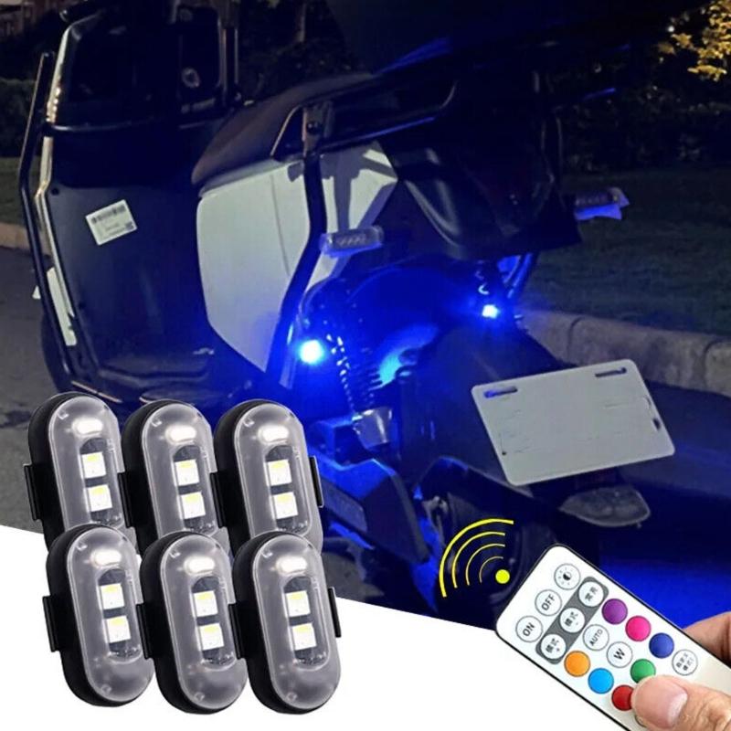 Waterproof Wireless LED Lights USB Charging  Wireless LED Flashing  Lights High Brightness Wireless LED Lights for Car Bike