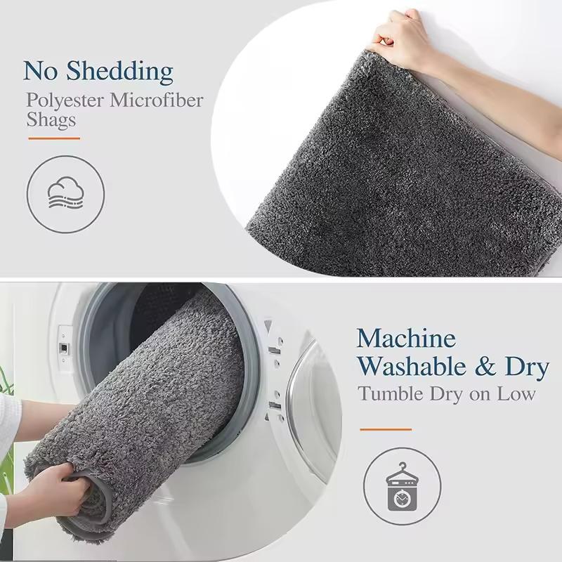 Absorbent Bathroom Mat Toilet Rug Non Slip Floor Mat Washroom Entrance Door Carpet Soft Anti Skid Bath Mat