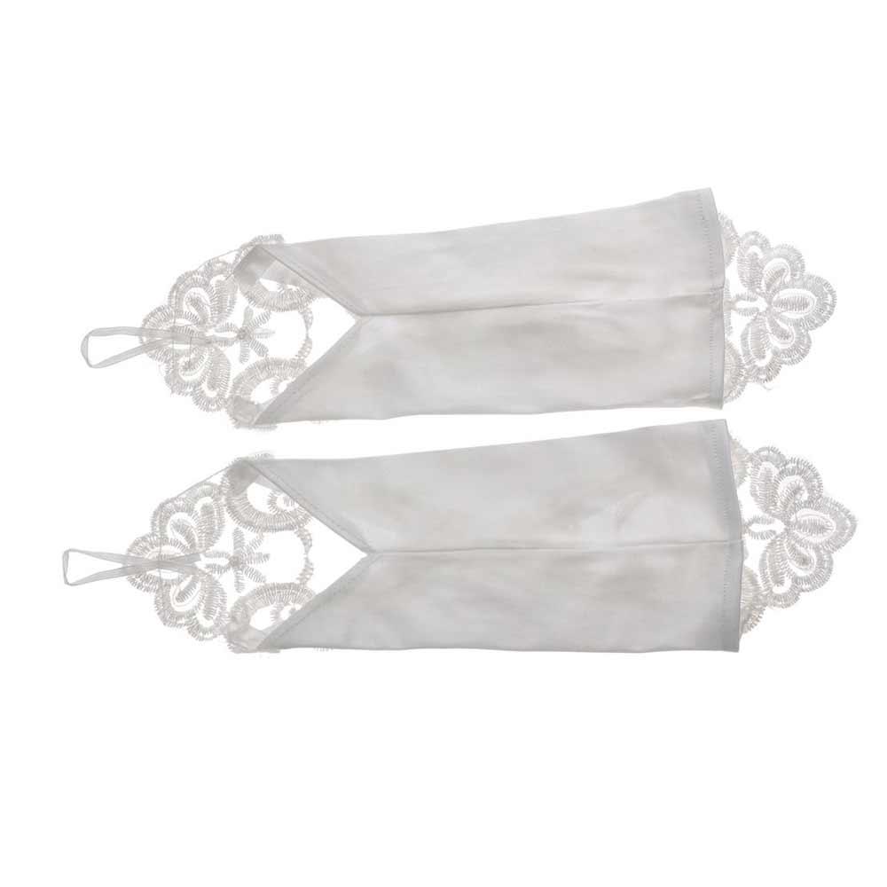 Warm Party Cosplay Elastic Banquet Lace Long Gloves Wedding Fingerless Mittens Bridal Gloves