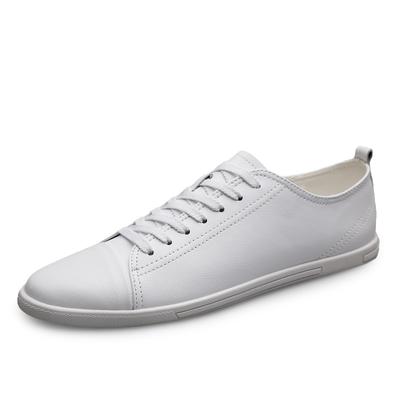 Men White Sneakers Laced Sneakers Men Low Top Casual Snearkers Skateboard Shoes Vulcanized Shoes Classic Genuine Leather
