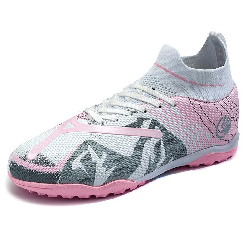 High-Top Football Shoes Tf Broken Nails Artificial Turf Ag Nails Leather Feet Boys And Girls Children And Adolescents Students Training Shoes