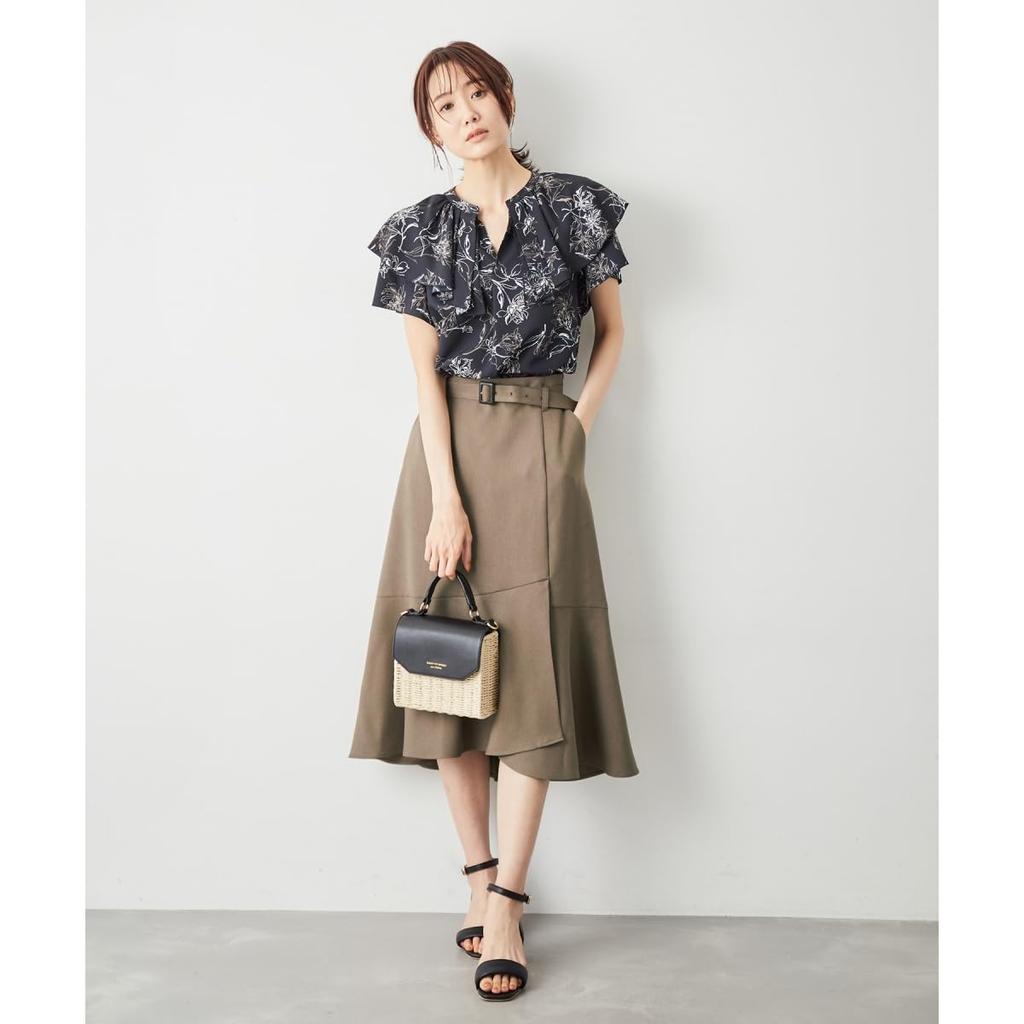 ROPE PICNIC Powder Twill Stretch Blue Maine Women's Skirt, GDC53010, (44)