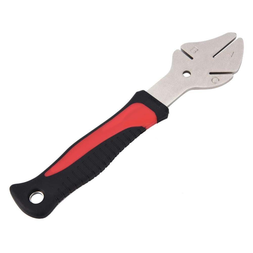 Stainless Steel Bicycle Brake Disc Rotor Truing Tool With Anti Slip Rubber Handle