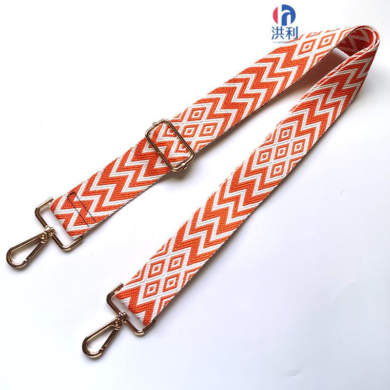 

Strap Accessory With Cross-body Printed Wide Strap; Colorful Single Shoulder Strap Adjustable. One Size помаранчевий