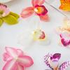 50/100PCS Artificial Flower Silk Orchid Home Room Table Decora Festival Outdoor Garden Yard Wedding Bridal Bouquet Diy Gift Box