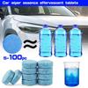 2-100pc Solid Cleaner Car Windshield Washer Fluid Concentrated Effervescen Tablets for Car Room Kitchen Window Glass Cleaning