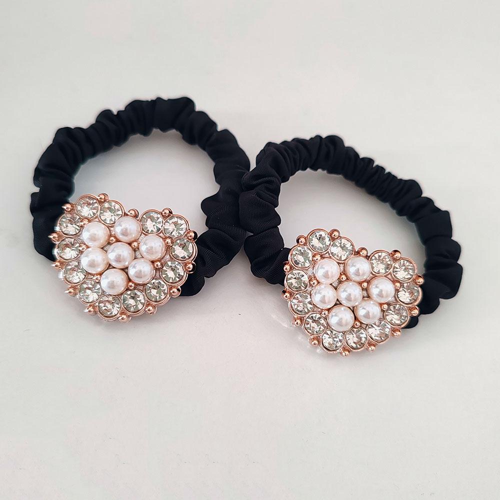 

2 шт. ледяной шелк имитация жемчуга модный высокий хвост модный кристалл сердцевидный геометрический шнур для волос резинка