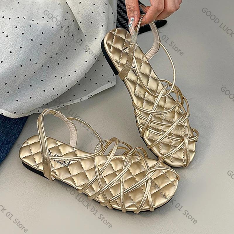Fashion Flats Women's Sandals Designer Casual Shoes Fashion Slippers Rome 2025 Walking Beach Flip Flops New Dress Slides Woman Shoes
