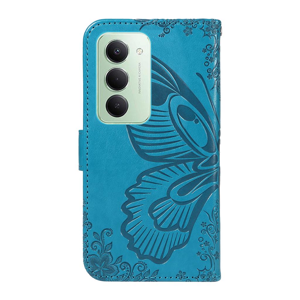 For Xiaomi Redmi 15 4G (EU) (171mm) Case Butterfly Pattern PU Leather Folio Flip Phone Cover