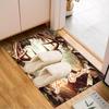 1PC Custom Name Whitetail Deer Portrait Theme Floor Mat Ideal for Living Room, Game Rooms, Office, Bedroom Floor Mat Design