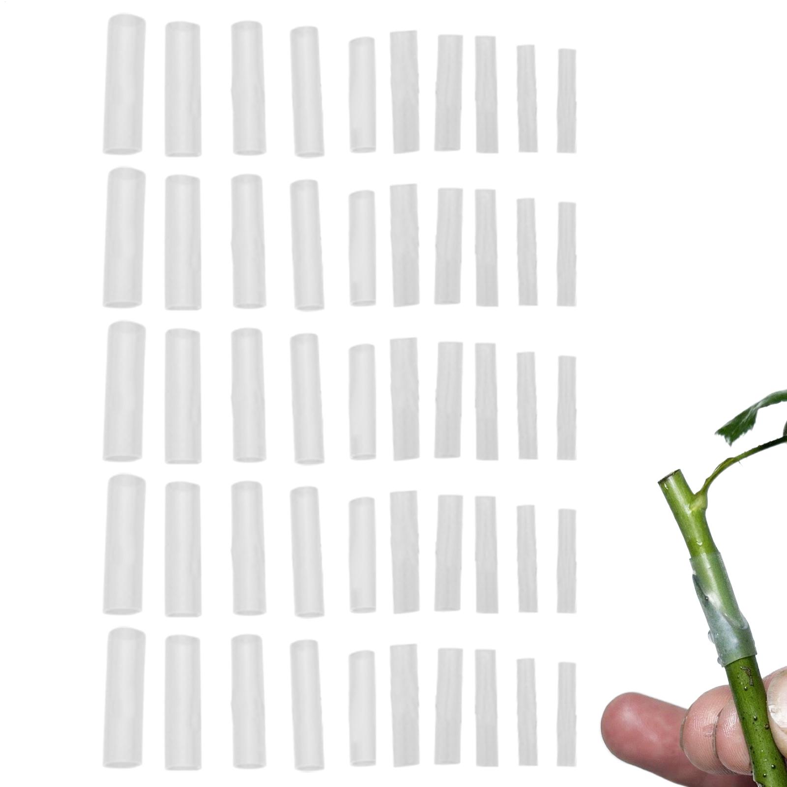 

50pcs Silicone Grafting Sleeve 3-7.5mm Silicone Shield Fruit Tree Grafting Tool For Garden Plants Farmers Gardeners Floral China Mainland