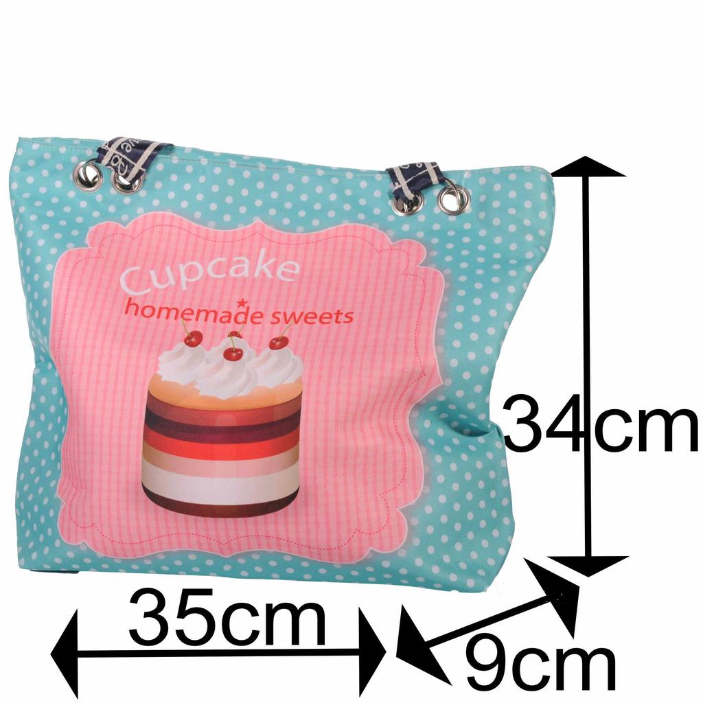 Beach Bag Cupcake Cake Dessert with Zipper