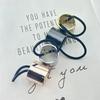 Minimalist Cylindrical Alloy Hair Rope Hair Rope Hair Ring Hair Accessories Head Accessories High Horse Tail Buckle Rubber Band Female Metal Hair Clip