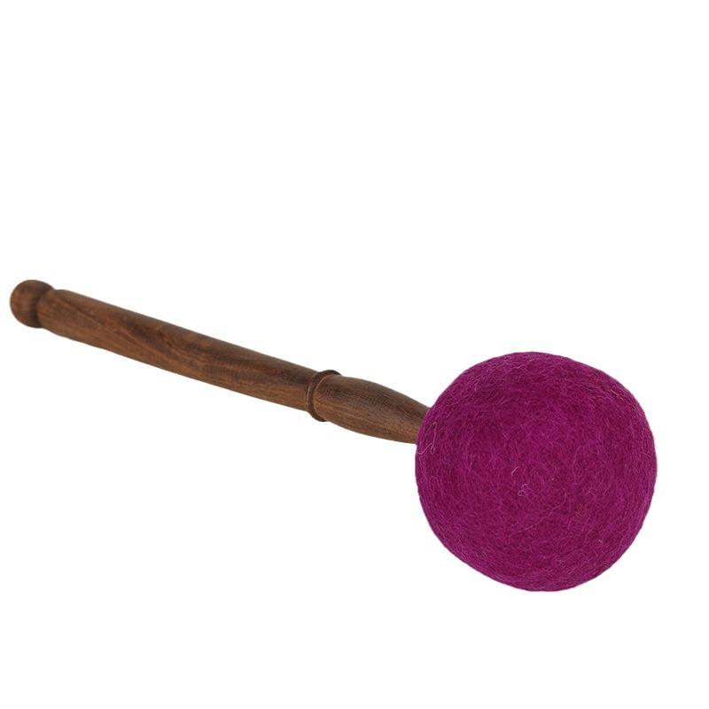 Tibetan Singing Bowl Stick Handmade Wool Felt Mallet Professional Sound Therapy Accessory Moon Bowl Hammer
