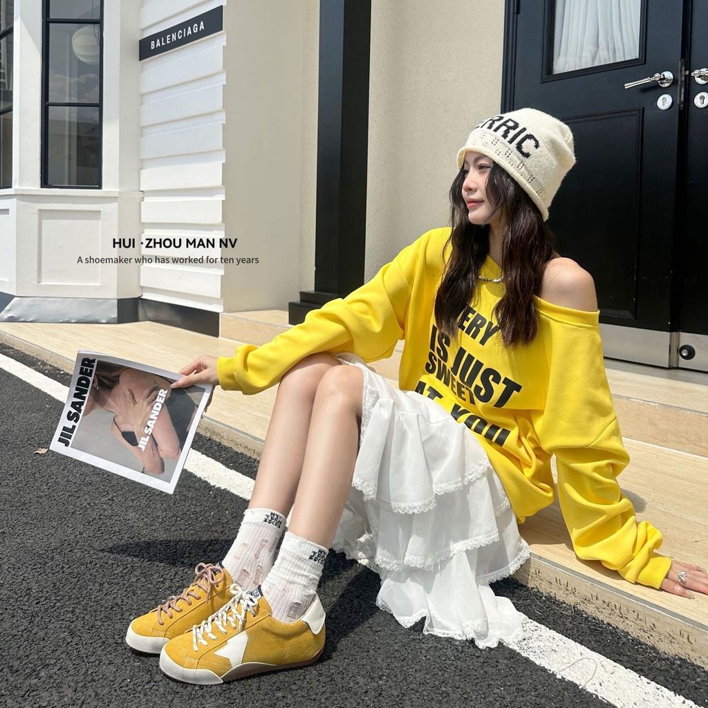 Cowhide retro German training shoes women's 2025 autumn and winter round head lace-up versatile casual sports shoes increase the star small dirty shoe