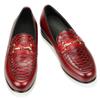 Mode Herren Tägliche Freizeitschuhe Schlangenmusterdruck Bequeme Slipper Lederschuhe Herren Formeller Kleiderschuh Metallschließe Dekoration