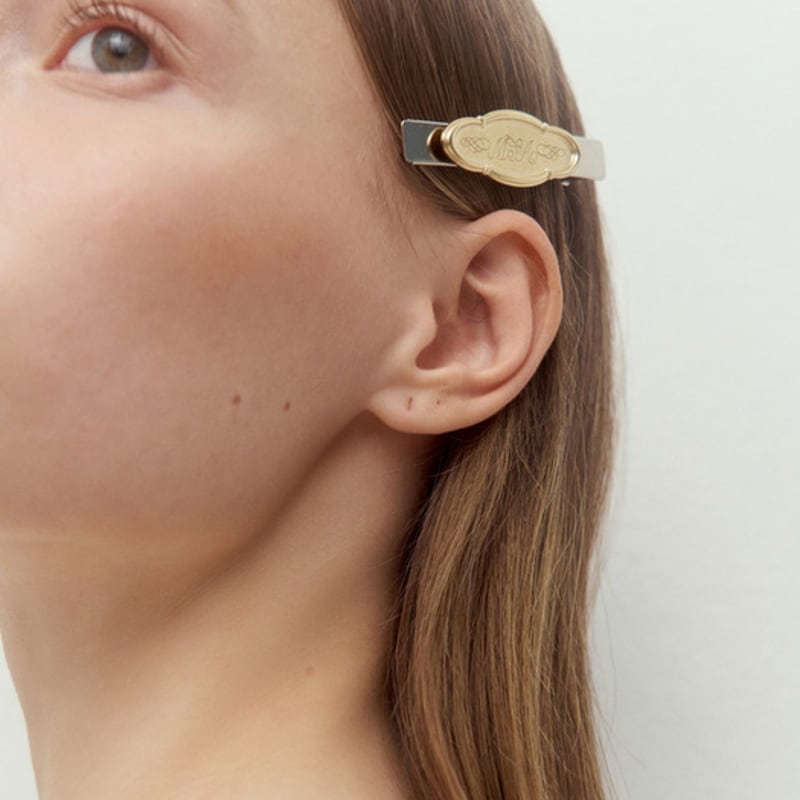 

MUSEE.ART Vintage frame hair pin Yellow