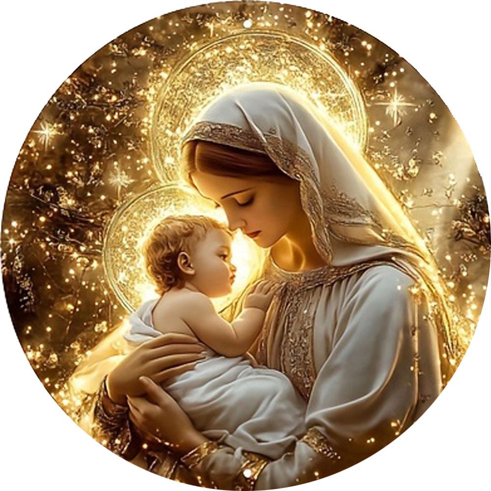 

Винтажная алюминиевая металлическая табличка, Жестяная табличка на тему Марии, Винтажная алюминиевая круглая металлическая табличка, Наружный декор, Украшения для гаража 20x20cm белый