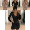 Elegantes Damen Pailletten Weihnachts Bodycon Kleid für Abendpartys und Veranstaltungen